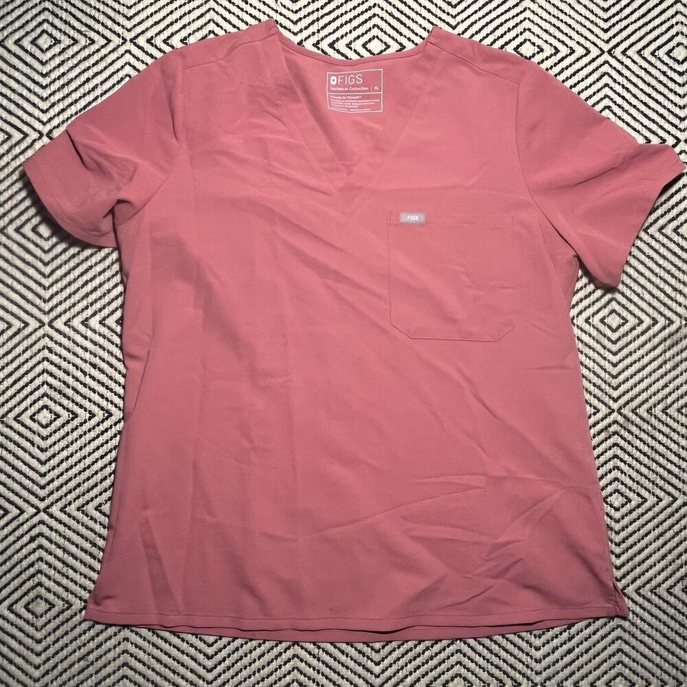Figs Technical Collection scrub shirt - XL Pink Medical Nurse Doctor